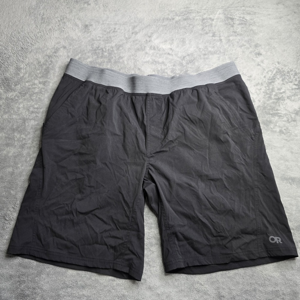 Outdoor Research Mens XXL Zendo Shorts 10" Black Performance Climbing Outdoor